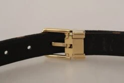 Style Tribute Dolce & Gabbana Women's Multicolor Leather Jacquard Gold Metal Buckle Belt -Best Jewelry Store 154084983