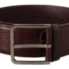 Style Tribute Dolce & Gabbana Women's Maroon Calf Leather Wide Logo Engraved Buckle Belt 2 Style Tribute Dolce & Gabbana Women's Maroon Calf Leather Wide Logo Engraved Buckle Belt -Best Jewelry Store 154085877