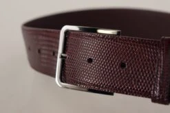 Style Tribute Dolce & Gabbana Women's Maroon Calf Leather Wide Logo Engraved Buckle Belt 11 Style Tribute Dolce & Gabbana Women's Maroon Calf Leather Wide Logo Engraved Buckle Belt -Best Jewelry Store 154085880