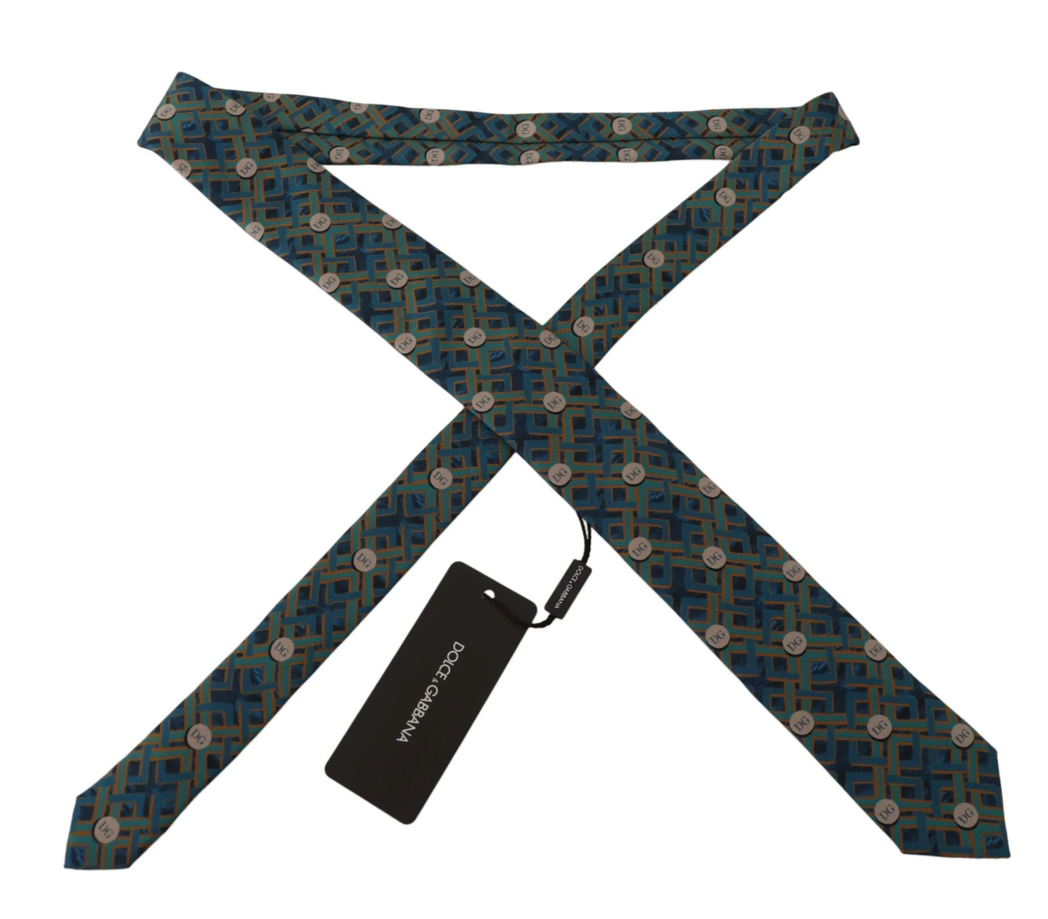 Style Tribute Dolce & Gabbana Men's Blue Fantasy Print Silk Adjustable Necktie Accessory Tie 4 Style Tribute Dolce & Gabbana Men's Blue Fantasy Print Silk Adjustable Necktie Accessory Tie - Image 2