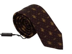 Style Tribute Dolce & Gabbana Men's Black Heart DG Logo Adjustable Tie