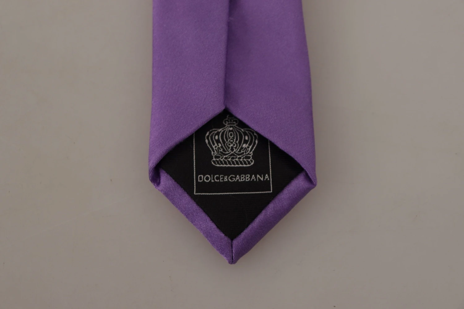 Style Tribute Dolce & Gabbana Men's Purple Solid Print Silk Adjustable Necktie Accessory Tie 6 Style Tribute Dolce & Gabbana Men's Purple Solid Print Silk Adjustable Necktie Accessory Tie - Image 4