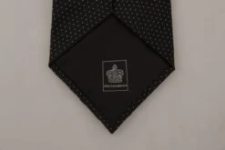 Style Tribute Dolce & Gabbana Men's Black White Polka Dots Silk Adjustable Tie -Best Jewelry Store 154089220