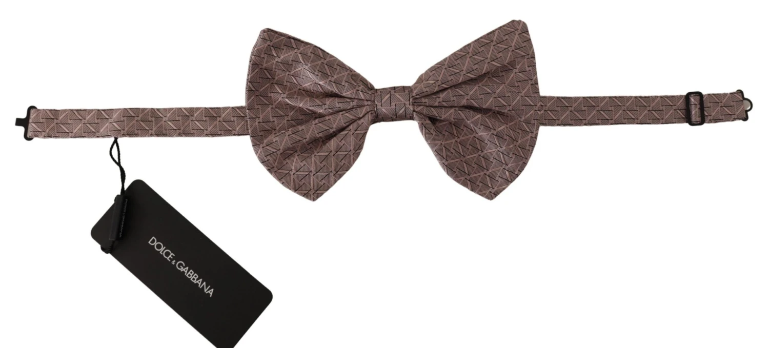 Style Tribute Dolce & Gabbana Men's Gray Fantasy Print Adjustable Neck Papillon Bow Tie 6 Style Tribute Dolce & Gabbana Men's Gray Fantasy Print Adjustable Neck Papillon Bow Tie - Image 4
