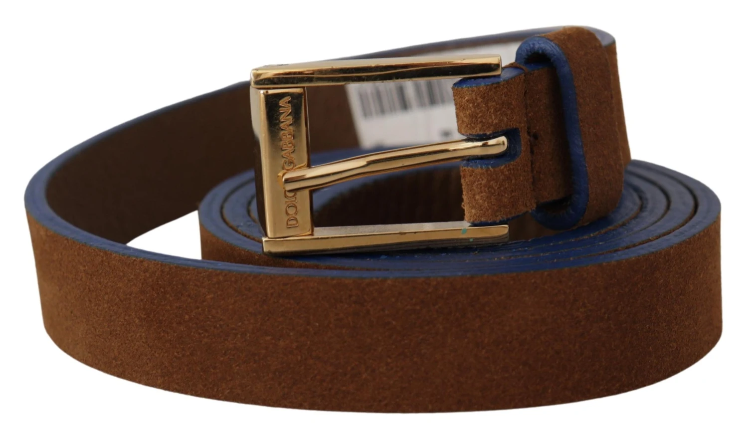 Style Tribute Dolce & Gabbana Women's Dark Brown Blue Leather Gold Metal Buckle Belt 4 Style Tribute Dolce & Gabbana Women's Dark Brown Blue Leather Gold Metal Buckle Belt - Image 2
