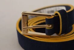 Style Tribute Dolce & Gabbana Women's Blue Suede Yellow Gold Metal Logo Buckle Belt 10 Style Tribute Dolce & Gabbana Women's Blue Suede Yellow Gold Metal Logo Buckle Belt -Best Jewelry Store 154092843