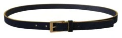 Style Tribute Dolce & Gabbana Women's Blue Suede Yellow Gold Metal Logo Buckle Belt 11 Style Tribute Dolce & Gabbana Women's Blue Suede Yellow Gold Metal Logo Buckle Belt -Best Jewelry Store 154092844