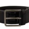 Style Tribute Dolce & Gabbana Men's Black Patent Leather Logo Engraved Buckle Belt