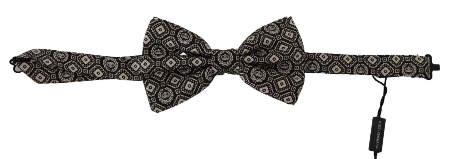 Style Tribute Dolce & Gabbana Men's Black Fantasy Pattern Adjustable Neck Papillon Bow Tie 4 Style Tribute Dolce & Gabbana Men's Black Fantasy Pattern Adjustable Neck Papillon Bow Tie - Image 2