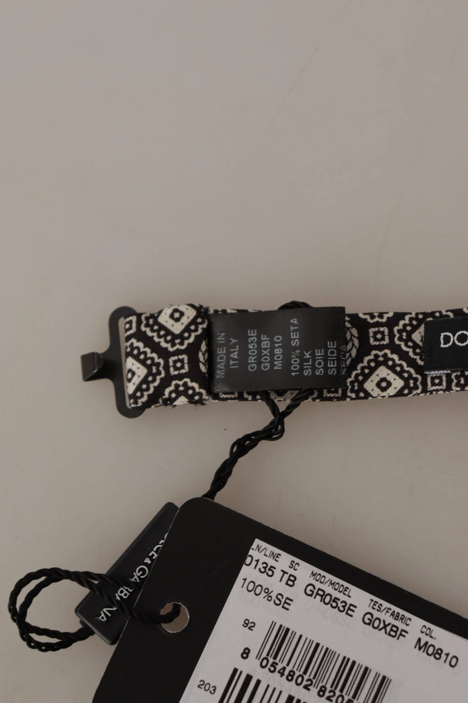 Style Tribute Dolce & Gabbana Men's Black Fantasy Pattern Adjustable Neck Papillon Bow Tie 6 Style Tribute Dolce & Gabbana Men's Black Fantasy Pattern Adjustable Neck Papillon Bow Tie - Image 4