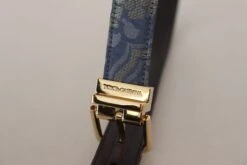 Style Tribute Dolce & Gabbana Women's Navy Blue Jacquard Gold Tone Logo Metal Buckle Belt 10 Style Tribute Dolce & Gabbana Women's Navy Blue Jacquard Gold Tone Logo Metal Buckle Belt -Best Jewelry Store 154111088