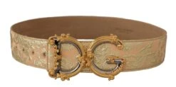 Style Tribute Dolce & Gabbana Women's Gold Wide Waist Jacquard Baroque DG Logo Buckle Belt 10 Style Tribute Dolce & Gabbana Women's Gold Wide Waist Jacquard Baroque DG Logo Buckle Belt -Best Jewelry Store 154111504