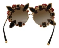 Style Tribute Dolce & Gabbana Women's Gold Metal Frame Roses Embellished Sunglasses 8 Style Tribute Dolce & Gabbana Women's Gold Metal Frame Roses Embellished Sunglasses -Best Jewelry Store 154114634