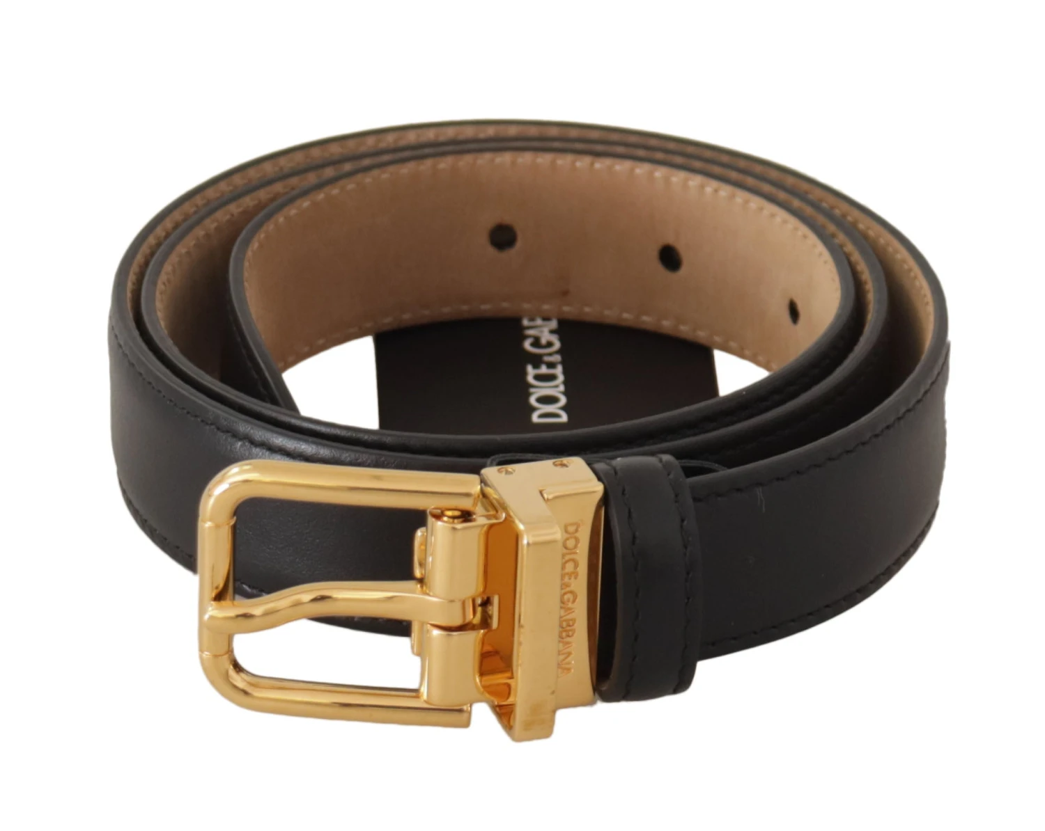 Style Tribute Dolce & Gabbana Women's Black Calf Leather Gold Metal Logo Waist Buckle Belt 3 Style Tribute Dolce & Gabbana Women's Black Calf Leather Gold Metal Logo Waist Buckle Belt