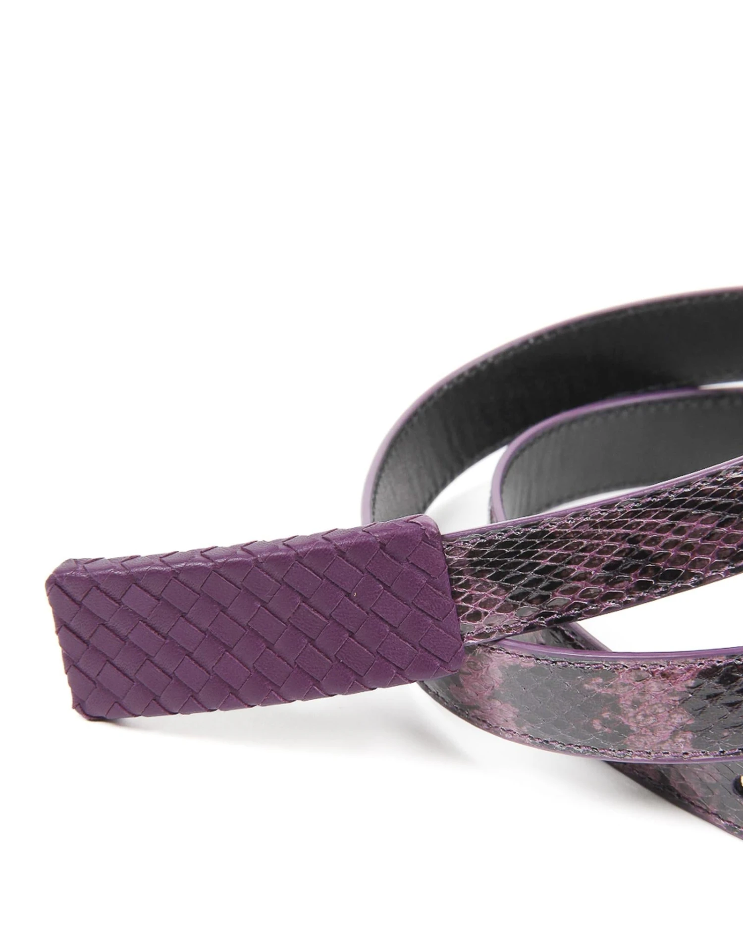 Style Tribute BOTTEGA VENETA Women's Leather Purple Belt In Purple 4 Style Tribute BOTTEGA VENETA Women's Leather Purple Belt In Purple - Image 2