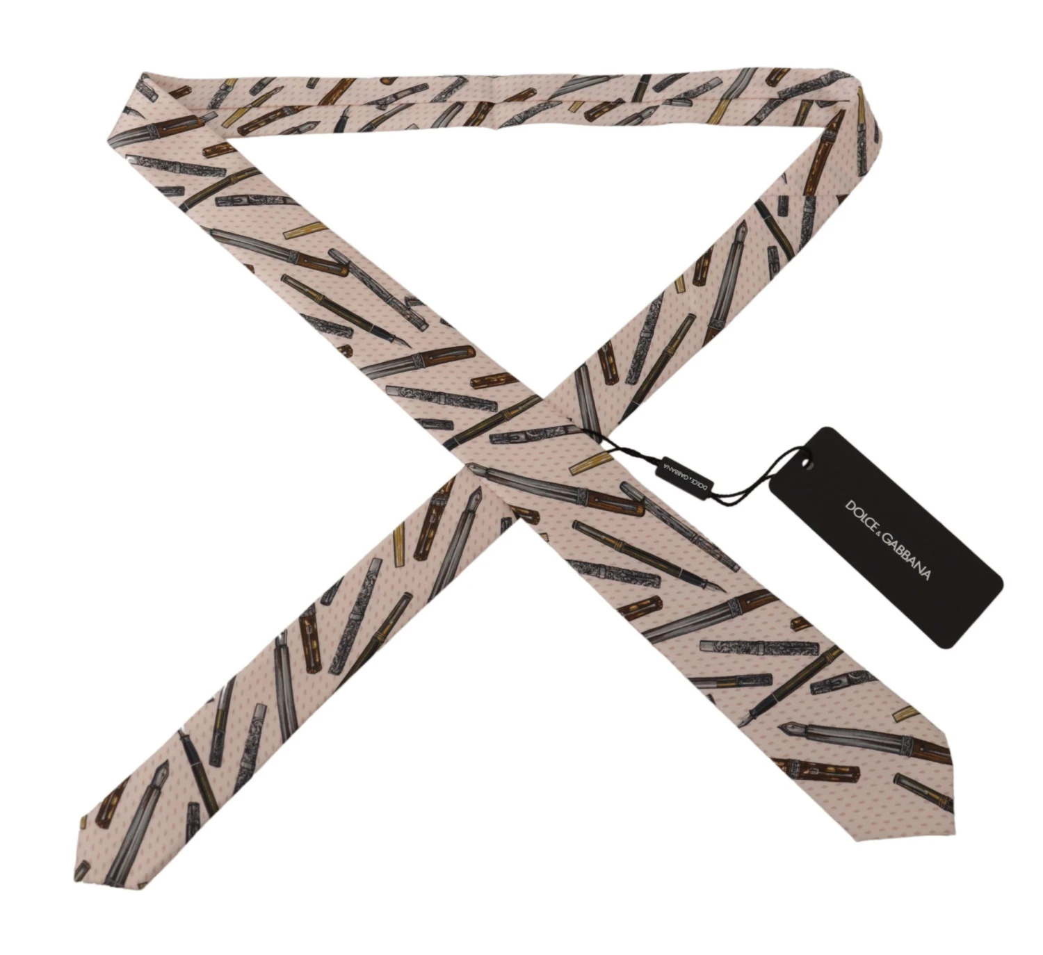 Style Tribute Dolce & Gabbana Men's Pink Pen Dots Print 100% Silk Adjustable Neck Accessory Tie 4 Style Tribute Dolce & Gabbana Men's Pink Pen Dots Print 100% Silk Adjustable Neck Accessory Tie - Image 2