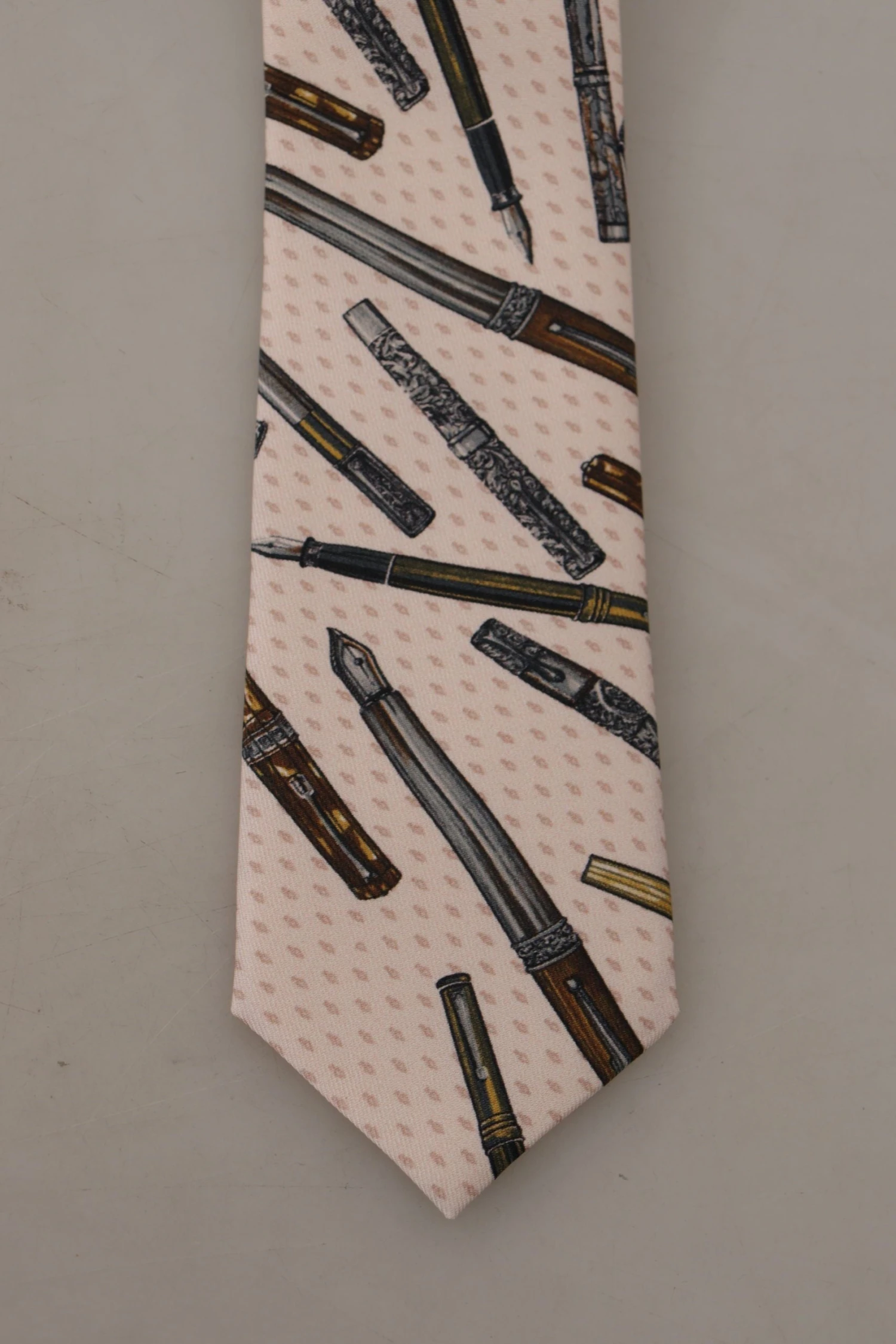Style Tribute Dolce & Gabbana Men's Pink Pen Dots Print 100% Silk Adjustable Neck Accessory Tie 5 Style Tribute Dolce & Gabbana Men's Pink Pen Dots Print 100% Silk Adjustable Neck Accessory Tie - Image 3