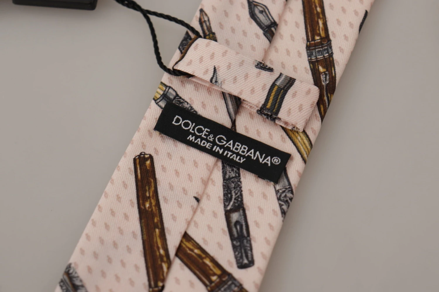 Style Tribute Dolce & Gabbana Men's Pink Pen Dots Print 100% Silk Adjustable Neck Accessory Tie 8 Style Tribute Dolce & Gabbana Men's Pink Pen Dots Print 100% Silk Adjustable Neck Accessory Tie - Image 6