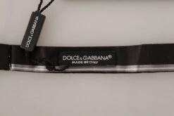 Style Tribute Dolce & Gabbana Men's Black Grey Lining 100% Silk Neck Papillon Tie -Best Jewelry Store 154395243