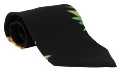 Style Tribute Dolce & Gabbana Men's Black Pineapple Print Necktie Accessory Tie