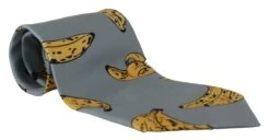 Style Tribute Dolce & Gabbana Men's Blue Yellow Banana Print Necktie Accessory 100%Silk Tie