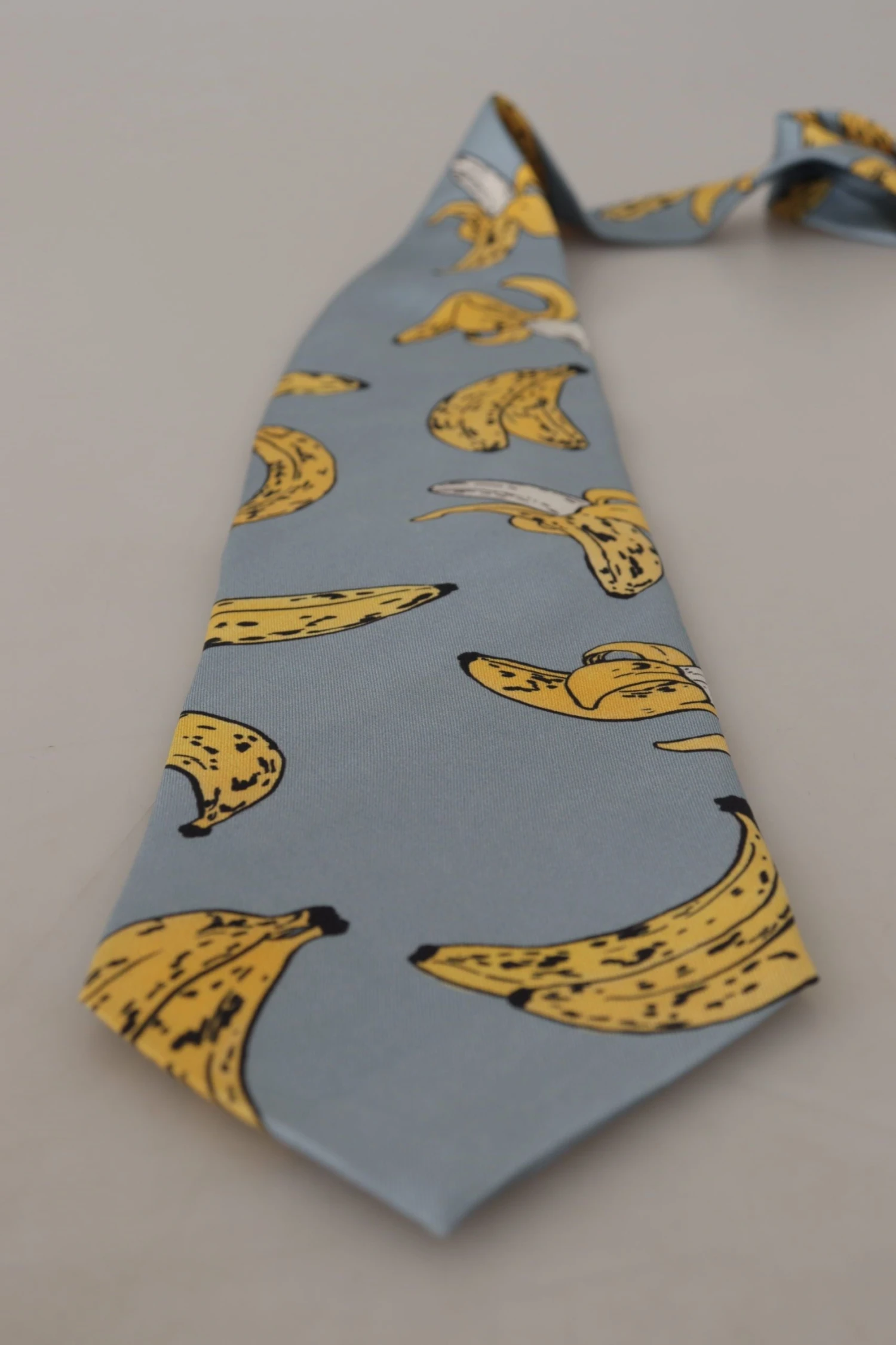 Style Tribute Dolce & Gabbana Men's Blue Yellow Banana Print Necktie Accessory 100%Silk Tie 7 Style Tribute Dolce & Gabbana Men's Blue Yellow Banana Print Necktie Accessory 100%Silk Tie - Image 5
