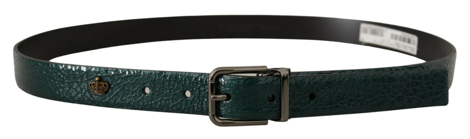 Style Tribute Dolce & Gabbana Men's Belt Green Vernice Foglia Leather Casual Dress 5 Style Tribute Dolce & Gabbana Men's Belt Green Vernice Foglia Leather Casual Dress - Image 3