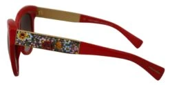 Style Tribute Dolce & Gabbana Women's Red Cat Eye Lens Floral Arm Shades DG4215 Sunglasses -Best Jewelry Store 154410287