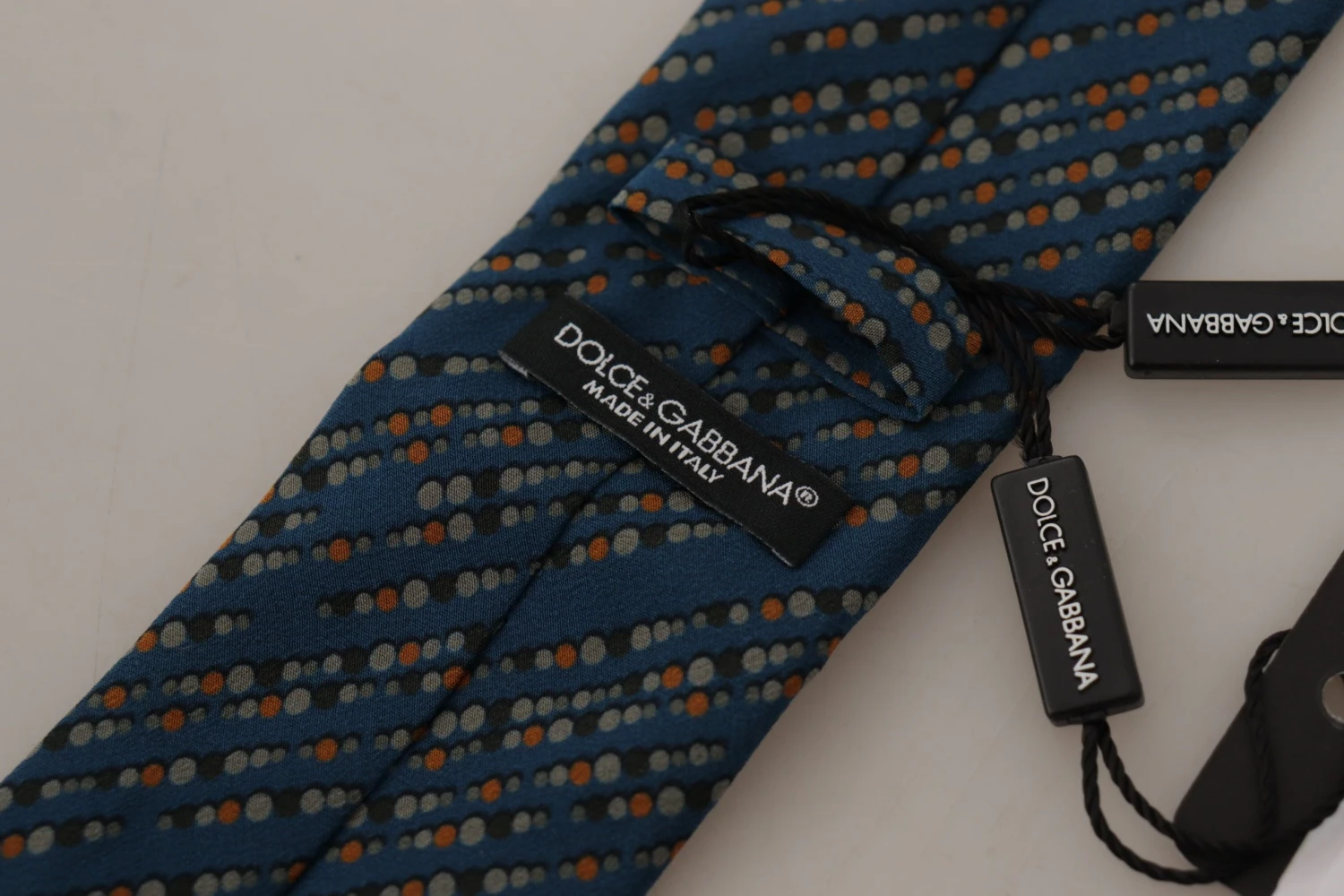 Style Tribute Dolce & Gabbana Men's Blue Circle Fantasy Print Silk Adjustable Accessory Tie 5 Style Tribute Dolce & Gabbana Men's Blue Circle Fantasy Print Silk Adjustable Accessory Tie - Image 3