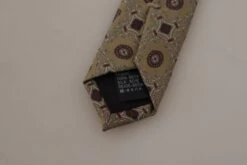 Style Tribute Dolce & Gabbana Men's Beige Fantasy Print Silk Adjustable Necktie Accessory Tie -Best Jewelry Store 154413273