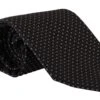 Style Tribute Dolce & Gabbana Men's White Black Polka Dots Necktie Accessory 100% Silk Tie -Best Jewelry Store 154421626