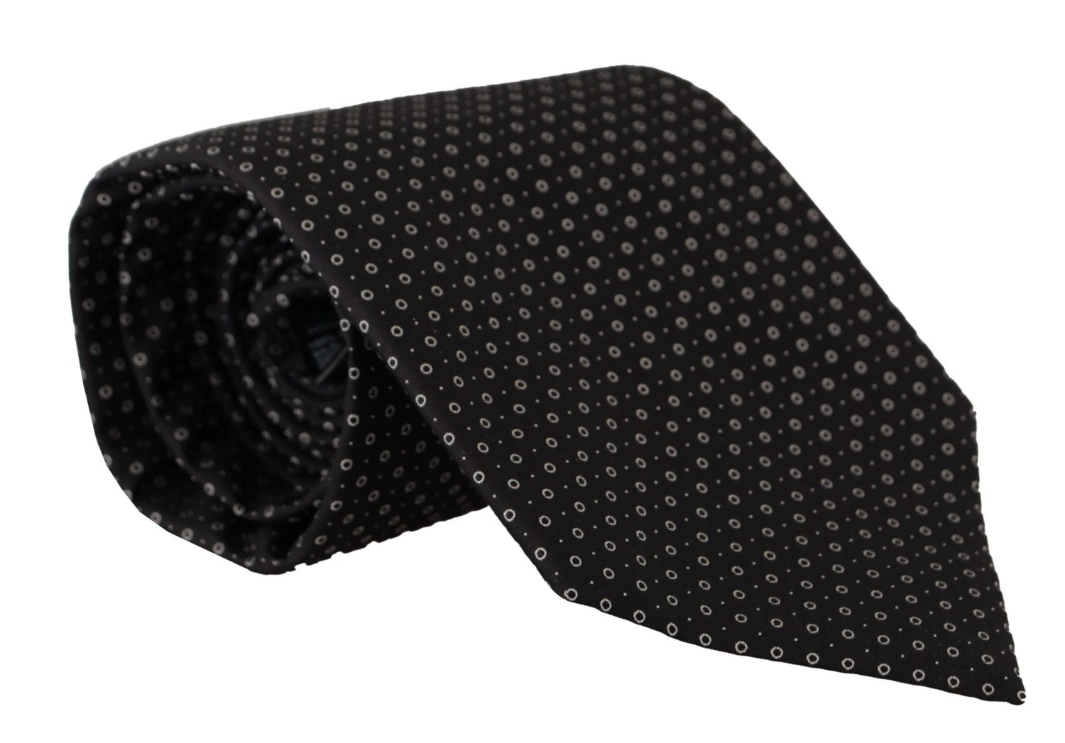 Style Tribute Dolce & Gabbana Men's White Black Polka Dots Necktie Accessory 100% Silk Tie 3 Style Tribute Dolce & Gabbana Men's White Black Polka Dots Necktie Accessory 100% Silk Tie