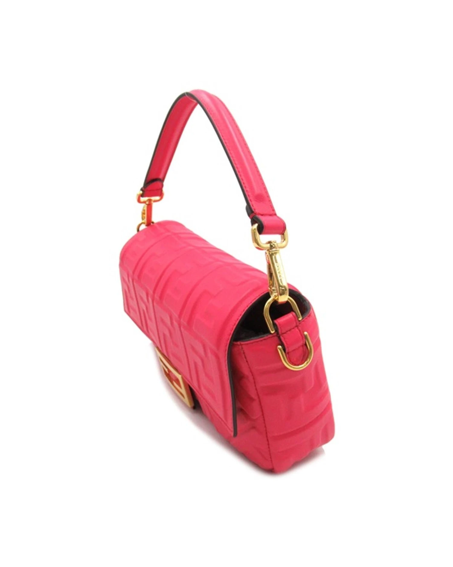 Style Tribute FENDI Women's Logo-Embossed Leather Baguette Bag In SA Condition In Pink 5 Style Tribute FENDI Women's Logo-Embossed Leather Baguette Bag In SA Condition In Pink - Image 3