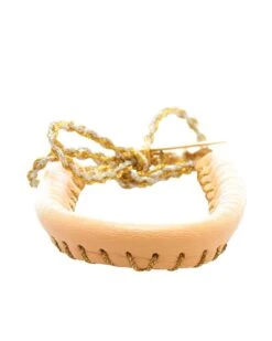 Style Tribute FENDI Women's Pink Leather Wrap Bracelet Jewelry In Pink