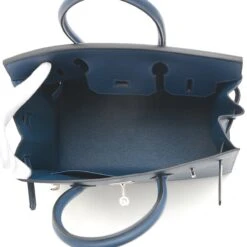 Style Tribute Hermes Women's Luxurious Navy Leather Hermes Birkin 30 Handbag In Navy -Best Jewelry Store 155176947