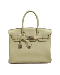 Style Tribute Hermes Women's White Togo Leather Birkin Bag [30cm] In White