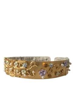 Style Tribute Dolce & Gabbana Women's Gold Brass Faux Pearl Floral Embellished Belt 9 Style Tribute Dolce & Gabbana Women's Gold Brass Faux Pearl Floral Embellished Belt -Best Jewelry Store 160701949