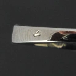 Sarl Baume French 1970s Emerald Diamond 18 Carat White Gold Ring -Best Jewelry Store 16 052 poincon master