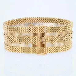 Sarl Baume 1960s Retro 18 Karat Yellow Gold Woven Bracelet -Best Jewelry Store 16 23203 master