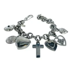 Jagged Metal MOSCHINO Charm Bracelet Y2K