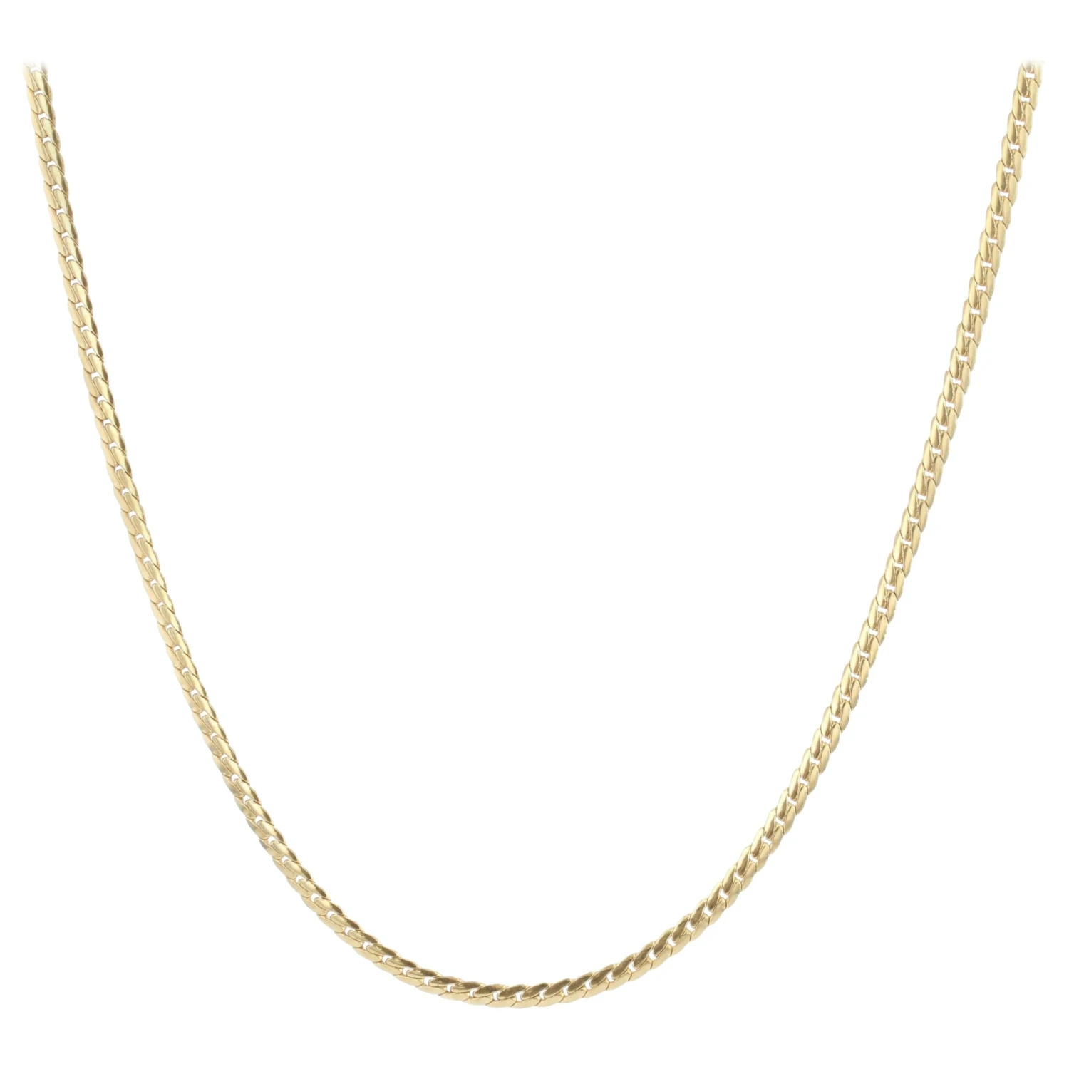 Sarl Baume Modern 18 Karat Yellow Gold Flat Curb Mesh Chain 3 Sarl Baume Modern 18 Karat Yellow Gold Flat Curb Mesh Chain