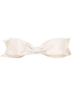 Rewind Vintage CHANEL Large White Satin Bow Barette Hair Clip