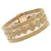 Sarl Baume 1960s Retro 18 Karat Yellow Gold Woven Bracelet