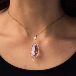 Sarl Baume French 19th Century 16.5 Carat Amethyst 18 Karat Rose Gold Pendant -Best Jewelry Store 19 277 master