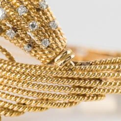 Sarl Baume French 1950s Diamonds Platinum 18 Karat Yellow Gold Thread Bracelet 31 Sarl Baume French 1950s Diamonds Platinum 18 Karat Yellow Gold Thread Bracelet -Best Jewelry Store 19 623 12 master