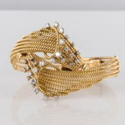 Sarl Baume French 1950s Diamonds Platinum 18 Karat Yellow Gold Thread Bracelet 22 Sarl Baume French 1950s Diamonds Platinum 18 Karat Yellow Gold Thread Bracelet -Best Jewelry Store 19 623 5 master