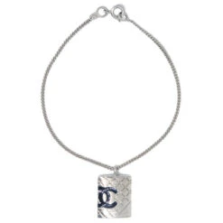 AMORE Vintage CHANEL Cambon Ligne Bracelet Silver 05C 142179