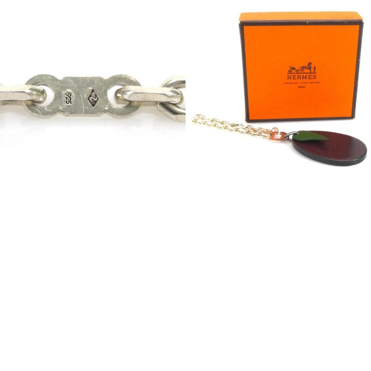 ELADY HERMES Charm Fruit Motif Leather/Silver 925 Purple/Silver Unisex 7 ELADY HERMES Charm Fruit Motif Leather/Silver 925 Purple/Silver Unisex - Image 5