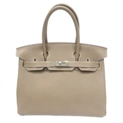 ELADY HERMES Birkin 30 Handbag Etoupe [SV Hardware] Togo C Engraved Ladies Men's