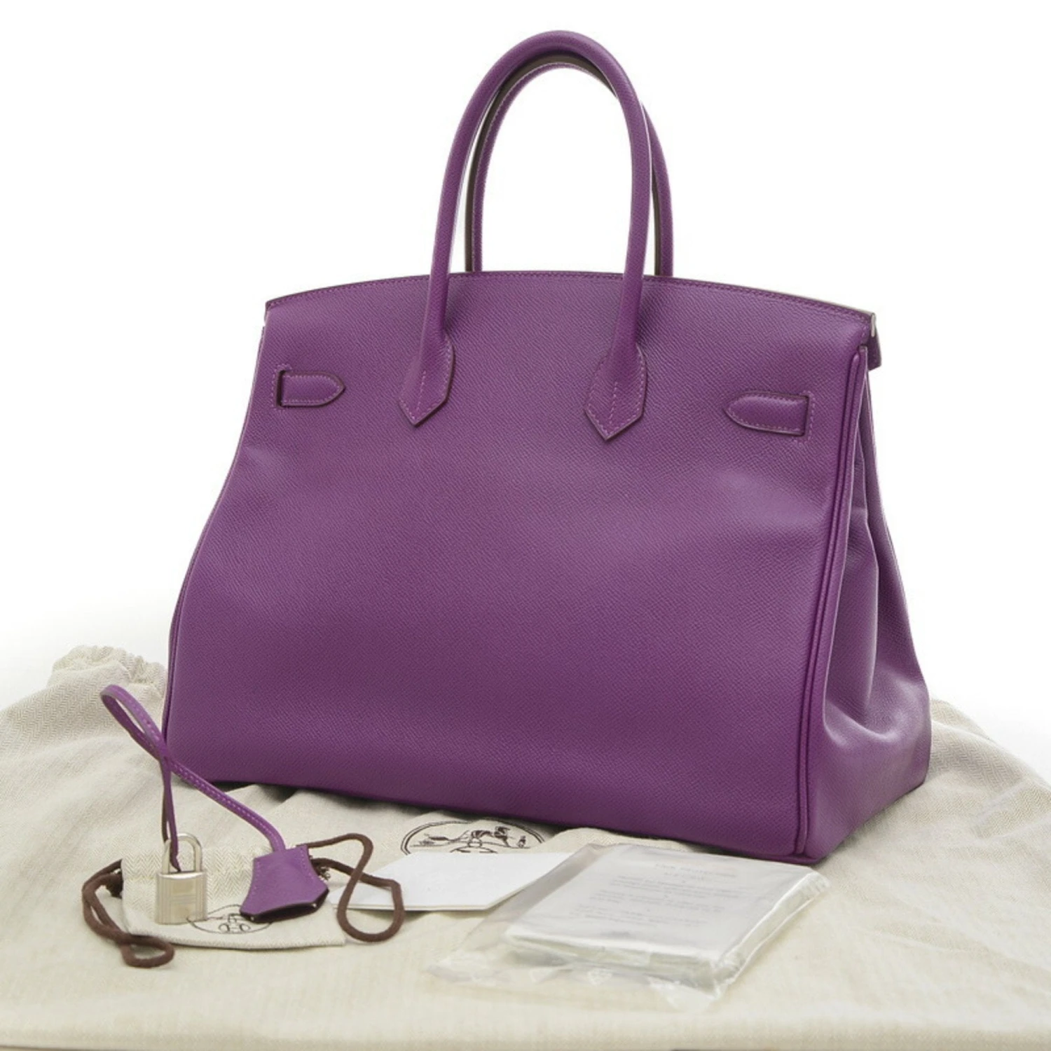 ELADY HERMES Birkin 35 Handbag Epson Anemone R Stamp 4 ELADY HERMES Birkin 35 Handbag Epson Anemone R Stamp - Image 2